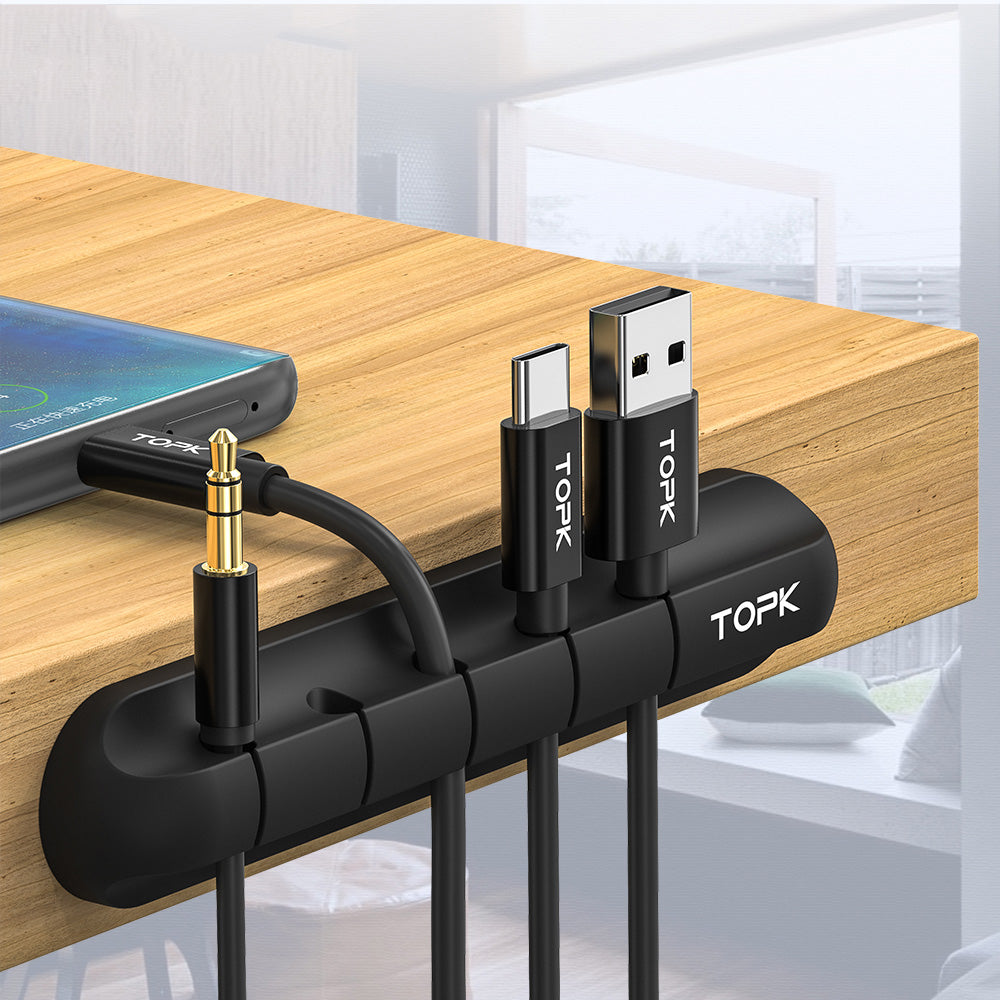Silicone USB cable organizer and winder